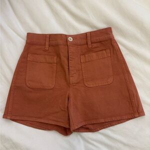 Madewell High Waist Coral Shorts